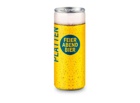 Helles Bier in der Slimline Dose, feinherb und leicht malzig - Fullbody-Etikett, 250 ml