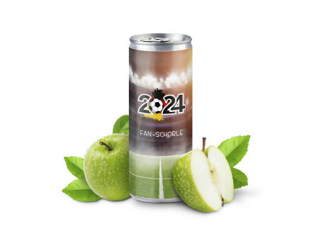 Promo Fresh - Apfelschorle zur Fußball Europameisterschaft 2024 - ohne Zuckerzusatz zur Fußball Europameisterschaft 2024 - Folien-Etikett, 250 ml