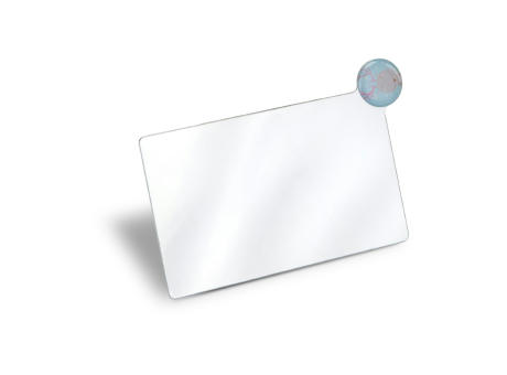Taschenspiegel aus Edelstahl, im Etui (silber)