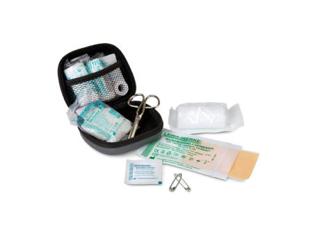 First Aid Kit grau - Erste Hilfe Set, 12-teilig, deutsche Markenware