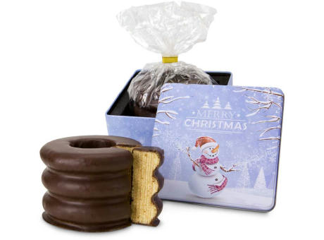 Geschenkset / Präsenteset: Baumkuchen in Weihnachtsdose