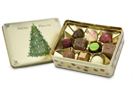 Geschenkartikel / Präsentartikel: Merry Praliné - Pralinendose mit 125 g 