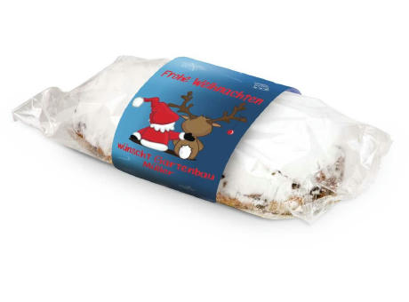 Geschenkset / Präsenteset: Christstollen im roten Geschenkkarton