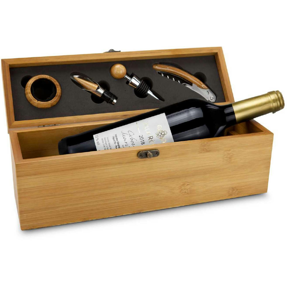 Geschenkset / Präsenteset: Wein in Bambuskiste