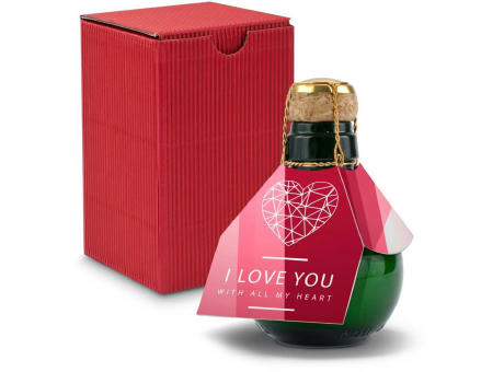 Kleinste Sektflasche der Welt! I love u - Inklusive Geschenkkarton in Rot, 125 ml