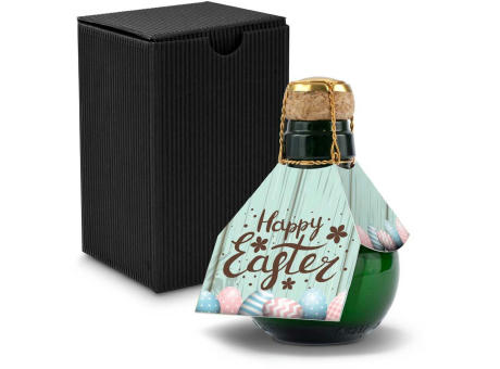 Kleinste Sektflasche der Welt! Happy Easter - Inklusive Geschenkkarton in Schwarz, 125 ml