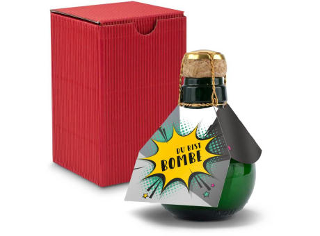 Kleinste Sektflasche der Welt! Du bist Bombe - Inklusive Geschenkkarton in Rot, 125 ml