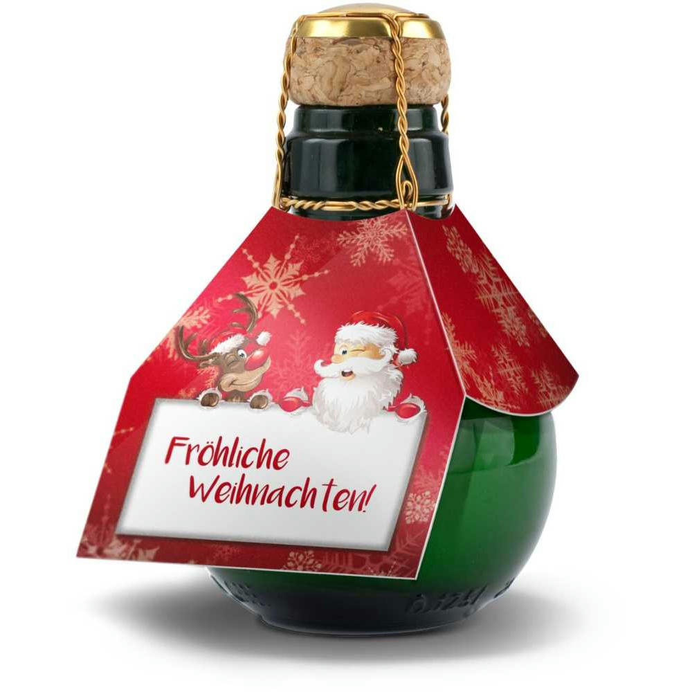 Kleinste Sektflasche der Welt! Fröhliche Weihnachten - Ohne Geschenkkarton, 125 ml