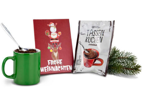 Geschenkset / Präsenteset: Frohe Weihnachten Tassenkuchen