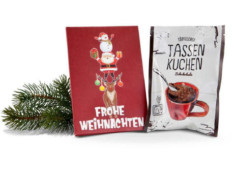 Geschenkset / Präsenteset: Frohe Weihnachten Tassenkuchen