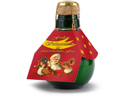 Geschenkartikel / Präsentartikel: Kleinste Sektflasche: Weihnachtsgruß