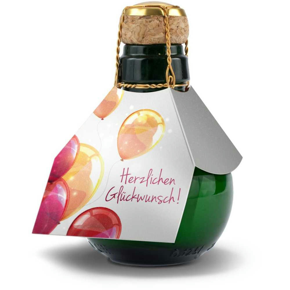 Kleinste Sektflasche der Welt! Herzlichen Glückwunsch - Ohne Geschenkkarton, 125 ml