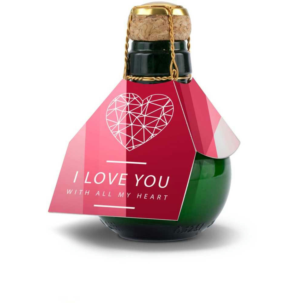 Kleinste Sektflasche der Welt! I love u - Ohne Geschenkkarton, 125 ml