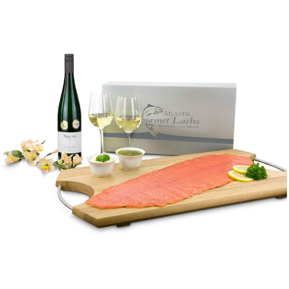 Geschenkartikel / Präsentartikel: Lachs-Geschenk: Genießer