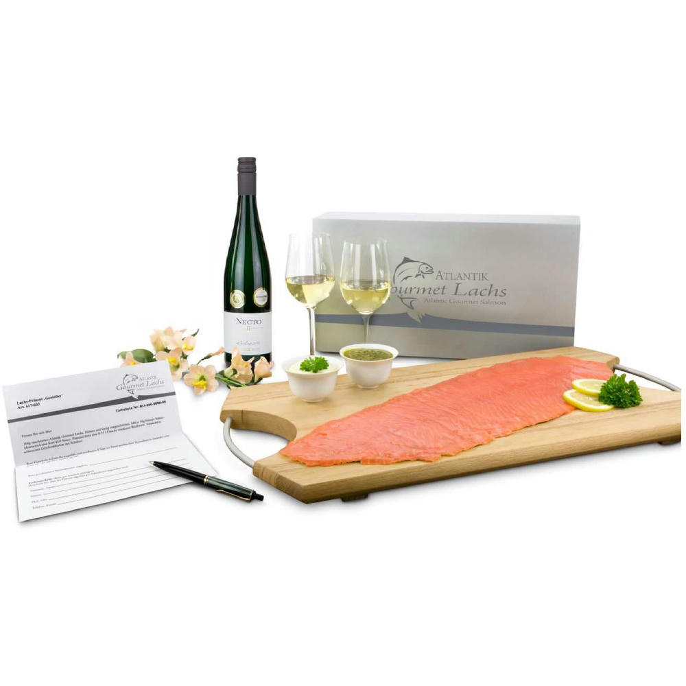 Geschenkartikel / Präsentartikel: Lachs-Gutschein: Genießer