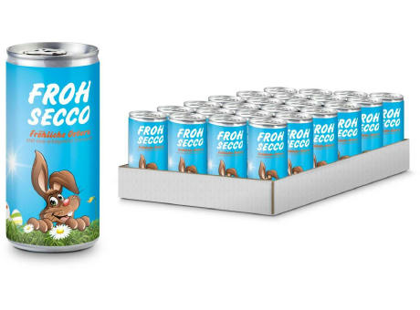 Geschenkartikel / Präsentartikel: Frohsecco Ostern - 24 x Promo Secco 0,2 l, Slimlinedose