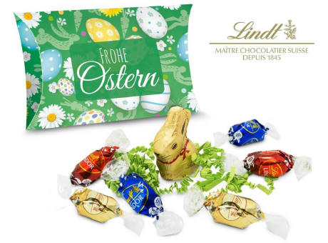 Geschenkartikel / Präsentartikel: Lindt Ostertasche inkl. Lindt-Goldhase - auch in individueller Kissenverpackung