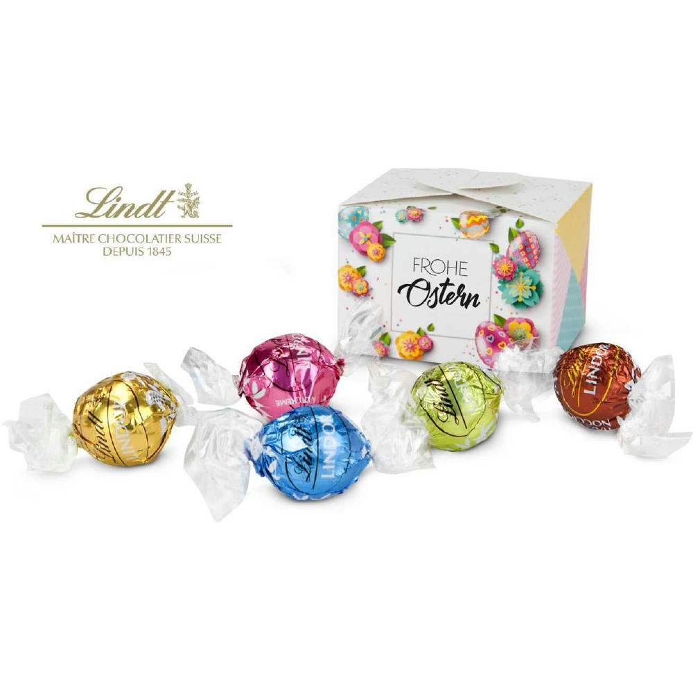 Geschenkartikel / Präsentartikel: Lindt Osterfreude - mit 5 Lindt Lindorkugeln, auch in individueller Pralinenschachtel