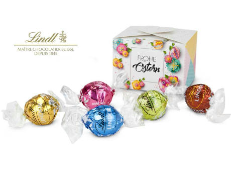 Geschenkartikel / Präsentartikel: Lindt Osterfreude - mit 5 Lindt Lindorkugeln, auch in individueller Pralinenschachtel