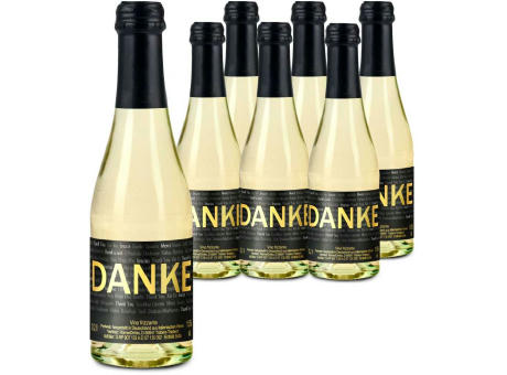 6x Danke Secco Flaschen, 0,2 l