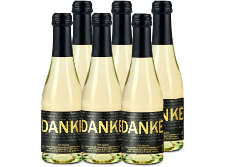 6x Danke Secco Flaschen, 0,2 l