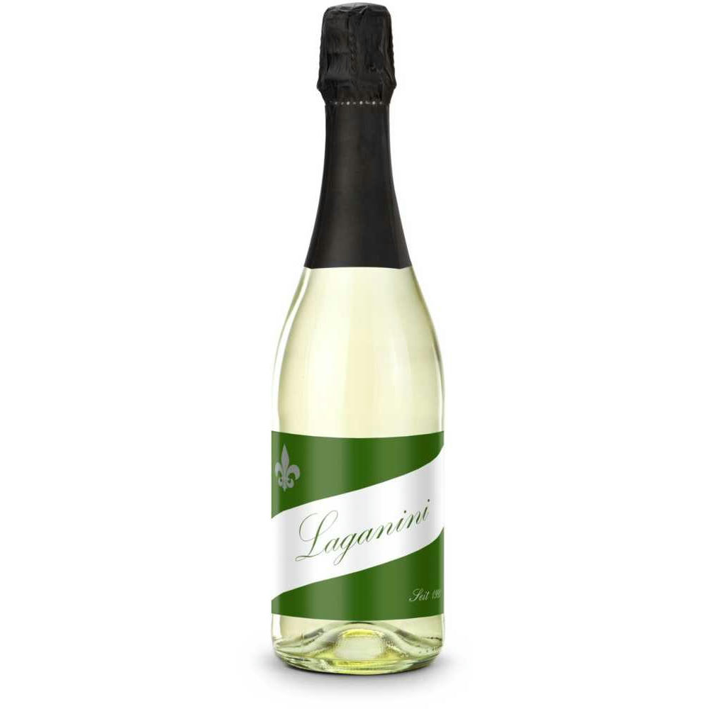 Sekt Cuvée - Flasche klar - Kapselfarbe Schwarz, 0,75 l