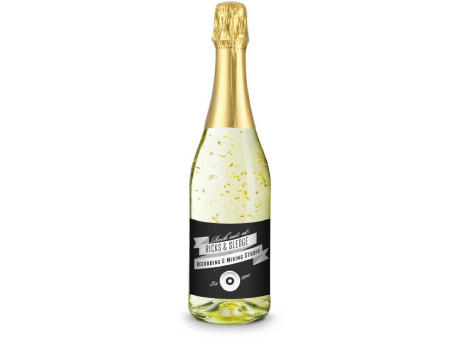 Golden Flakes - Flasche klar - Kapselfarbe Gold, 0,75 l