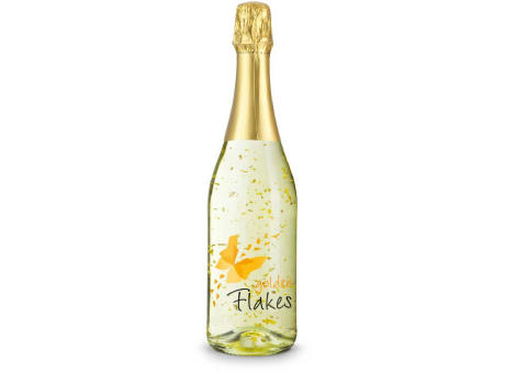 Golden Flakes - Flasche klar - Kapselfarbe Gold, 0,75 l