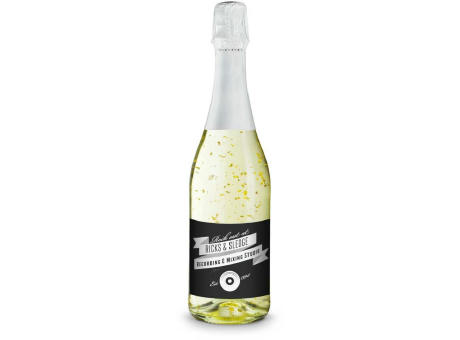 Golden Flakes - Flasche klar - Kapselfarbe Weiß, 0,75 l