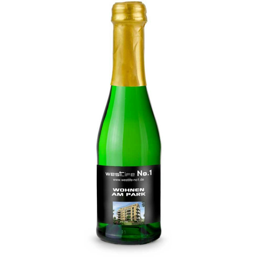 Sekt Cuvée Piccolo - Flasche grün - Kapselfarbe Gold, 0,2 l