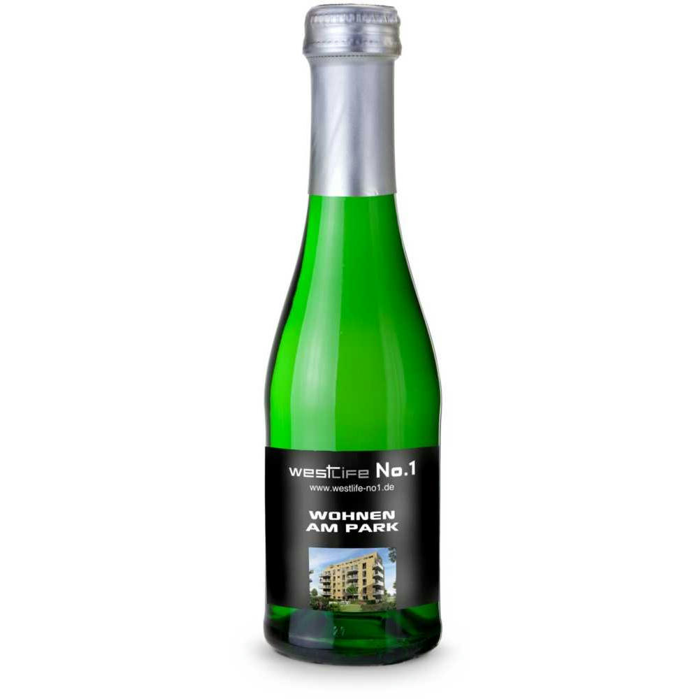 Sekt Cuvée Piccolo - Flasche grün - Kapselfarbe Silber, 0,2 l