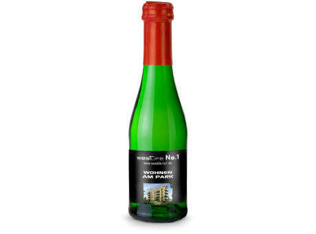 Sekt Cuvée Piccolo - Flasche grün - Kapselfarbe Rot, 0,2 l