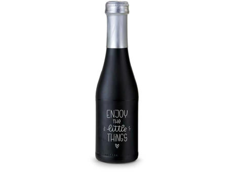 Promo Secco Piccolo - Flasche schwarz matt - Kapselfarbe Silber, 0,2 l