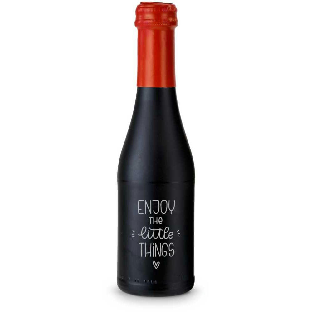 Promo Secco Piccolo - Flasche schwarz matt - Kapselfarbe Rot, 0,2 l