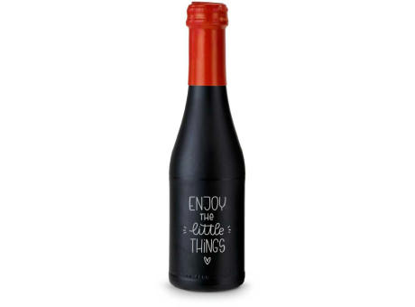 Promo Secco Piccolo - Flasche schwarz matt - Kapselfarbe Rot, 0,2 l