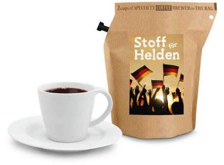 Geschenkartikel / Präsentartikel: Deutschland FAN-Kaffee, wiederverwendbarer Brühbeutel