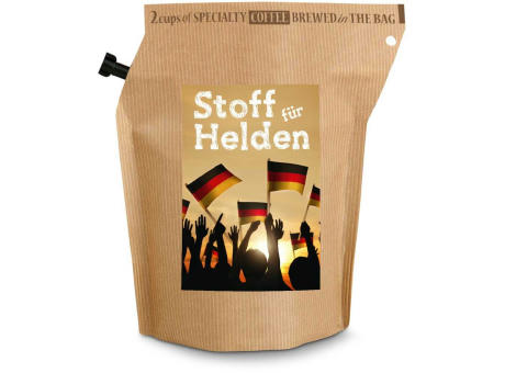 Geschenkartikel / Präsentartikel: Deutschland FAN-Kaffee, wiederverwendbarer Brühbeutel