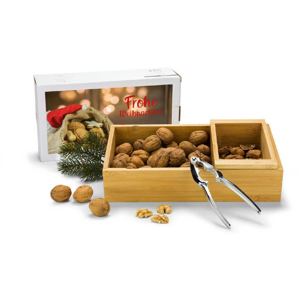 Geschenkset / Präsenteset: Nuss-Nux, Nussknacker-Set mit 400 g Nüssen