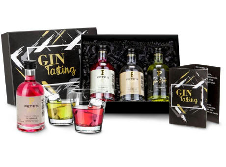 Geschenkset / Präsenteset: Gin-Tasting, 3 exklusive Gin-Sorten