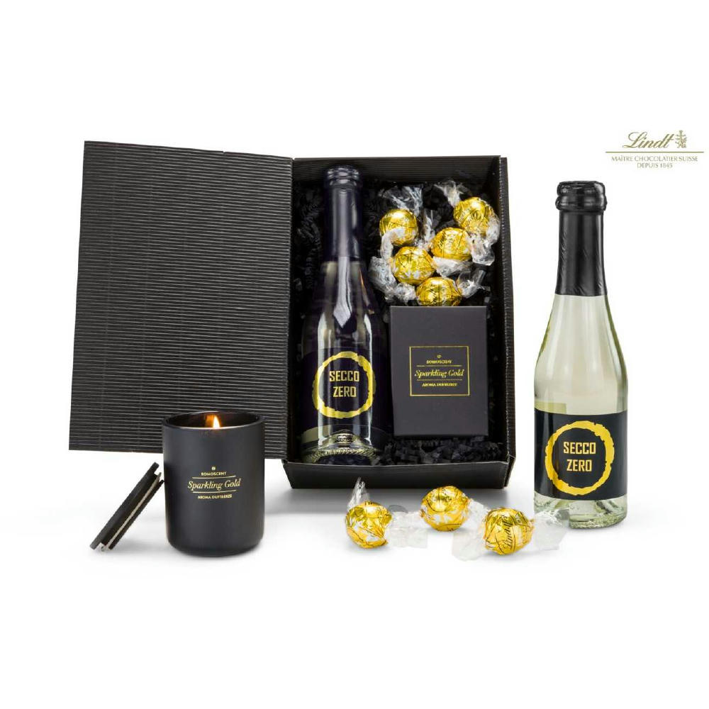 Geschenkset / Präsenteset: Schwarz-Goldene Momente, alkoholfrei