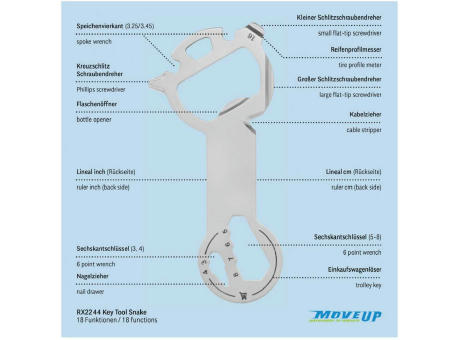 Geschenkartikel: ROMINOX® Key Tool Snake (18 Funktionen) im Motiv-Mäppchen Deutschland Fan Jubelverstärker