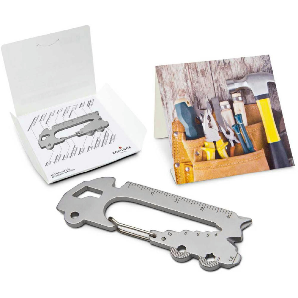 Geschenkartikel: ROMINOX® Key Tool Truck / LKW (22 Funktionen) im Motiv-Mäppchen Werkzeug