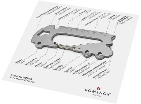 Geschenkartikel: ROMINOX® Key Tool Truck / LKW (22 Funktionen) im Motiv-Mäppchen Werkzeug