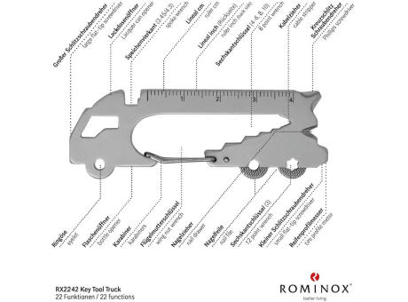 Geschenkartikel: ROMINOX® Key Tool Truck / LKW (22 Funktionen) im Motiv-Mäppchen Merry Christmas