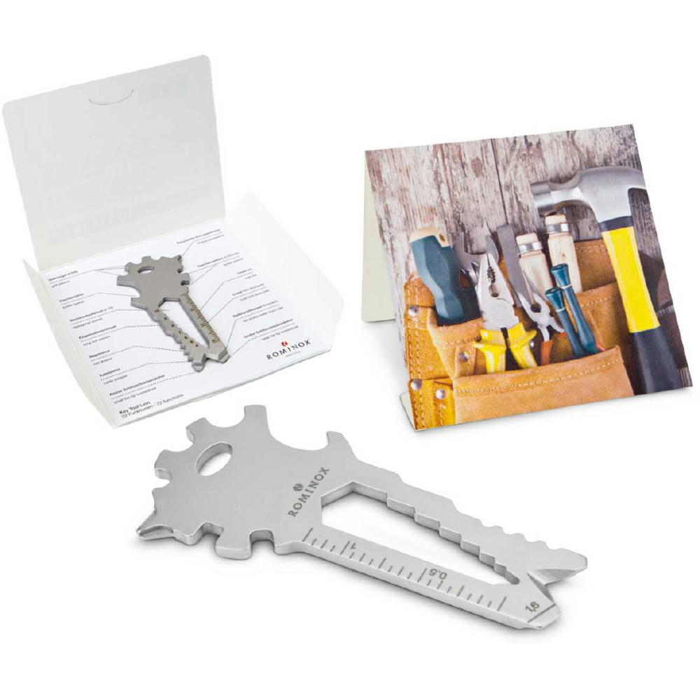 Geschenkartikel: ROMINOX® Key Tool Lion (22 Funktionen) im Motiv-Mäppchen Werkzeug