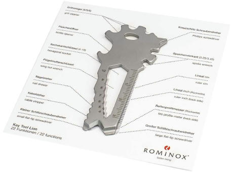 Geschenkartikel: ROMINOX® Key Tool Lion (22 Funktionen) im Motiv-Mäppchen Deutschland Fan Jubelverstärker