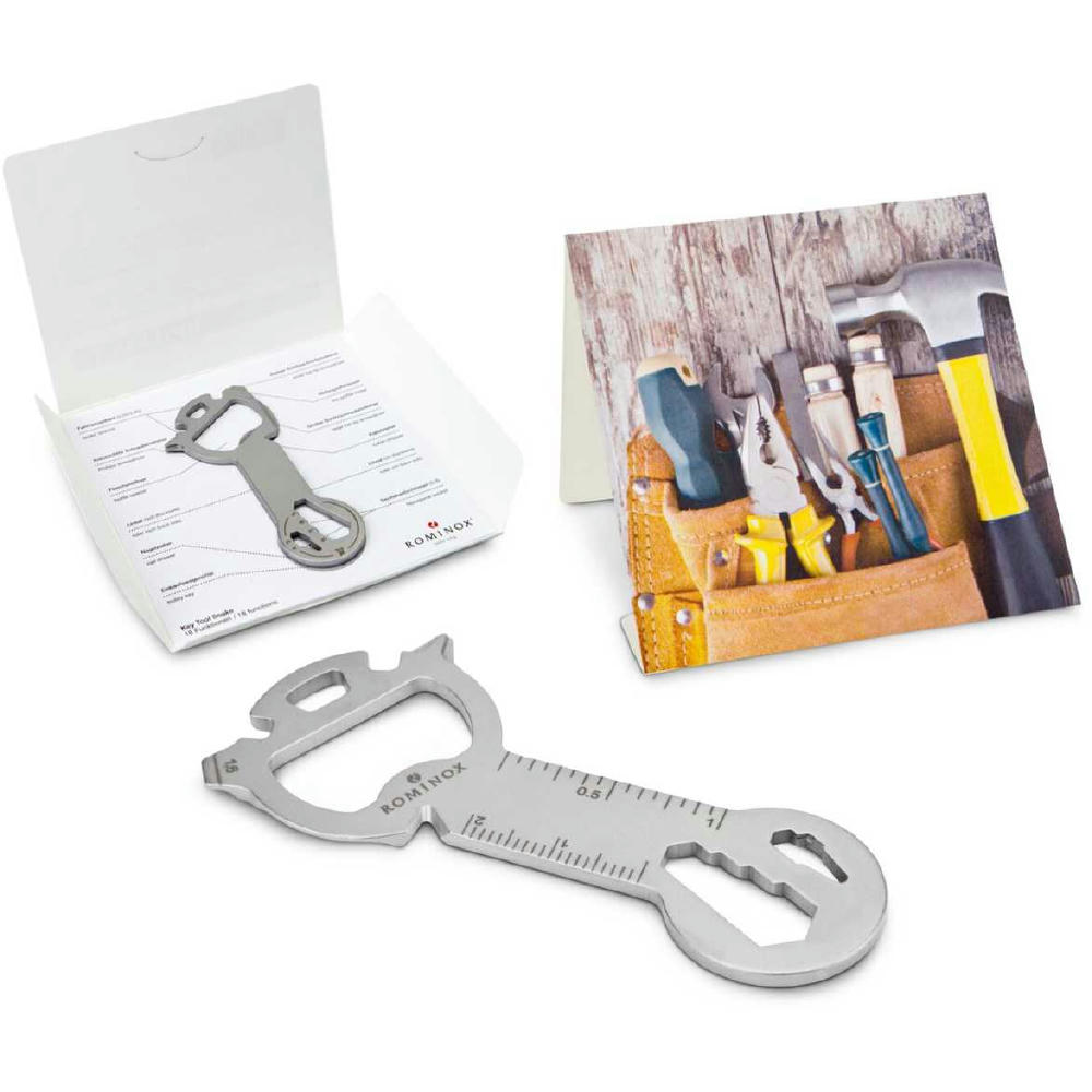 Geschenkartikel: ROMINOX® Key Tool Snake (18 Funktionen) im Motiv-Mäppchen Werkzeug