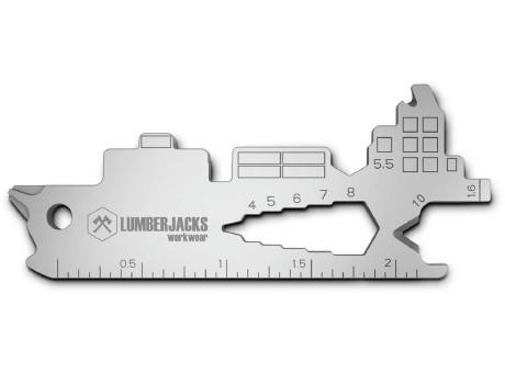 Geschenkartikel: ROMINOX® Key Tool Cargo Ship / Containerschiff (19 Funktionen) im Motiv-Mäppchen Danke