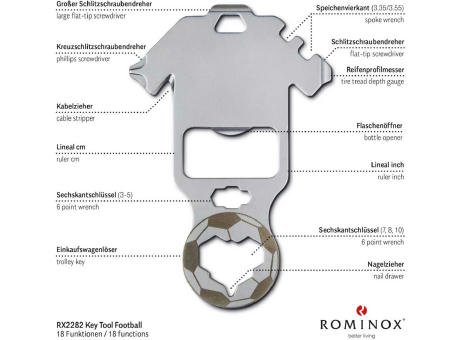 ROMINOX® Key Tool // Football - 18 Funktionen (Fußball)