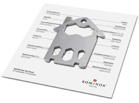 Geschenkartikel: ROMINOX® Key Tool House / Haus (21 Funktionen) im Motiv-Mäppchen Werkzeug